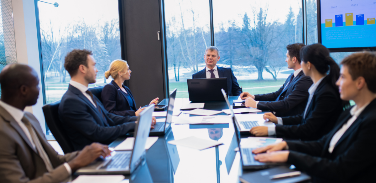 board meeting stock image