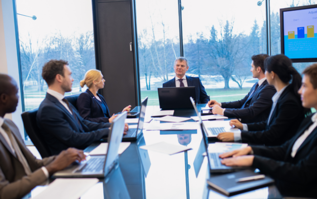 board meeting stock image