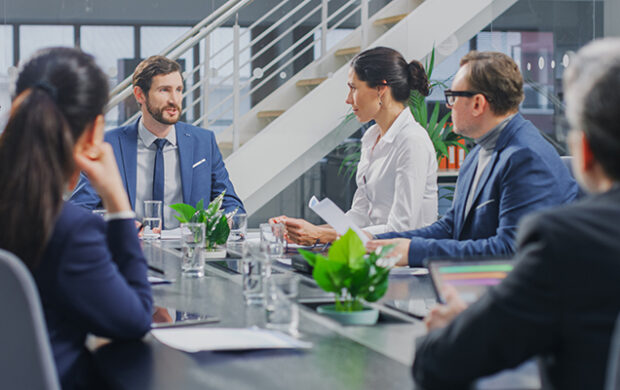 A board of directors discussing their nonprofit’s next event